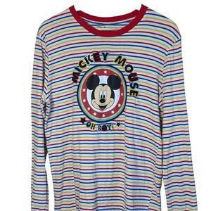 Disney Mickey Mouse Oh Boy Striped Long Sleeve T-Shirt BoxLunch Exclusive Medium